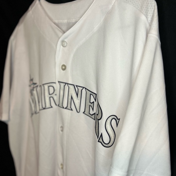 Source Unknown White Mariners Button-Up Jersey - Picture 4 of 6